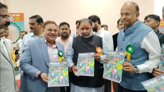 Road Safety, Uttar Pradesh, Dayashankar Singh, Yogi Adityanath, Brijesh Narayan Singh, Rajeev Kapur, Steelbird Helmets, BIS Certified Helmets, Accident Reduction, Traffic Rules, Enforcement, Vehicle Fitness, Child Safety, Mission Save Lives, Fake Helmets, Road Fatalities, Transport Department, India Road Safety, Two-Wheeler Safety, Pedestrian Safety, GST on Helmets, Motor Vehicle Department, AI in Road Safety