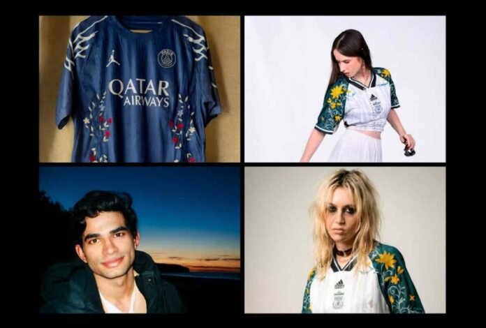 Kora Sakura, Indian embroidery fashion, football jersey artwear, luxury embroidered jerseys, Indian artisans fashion, global football culture, youth fashion brand, handcrafted jerseys