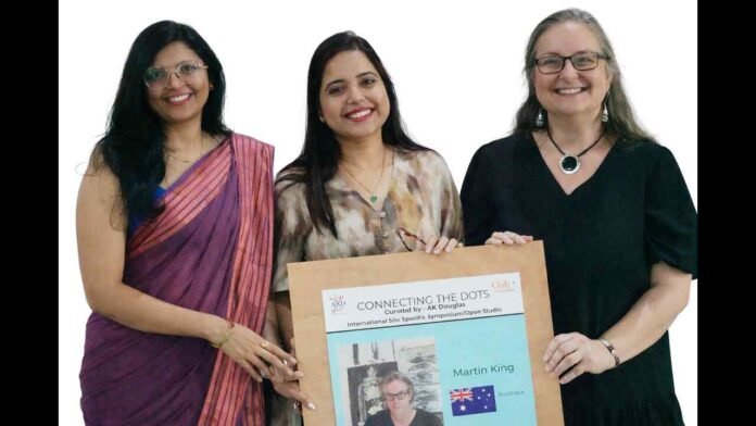 Connecting the Dots Art Symposium, Aranyakaa Farms, Vrindavan by Aranyakaa, International Art Exhibition Bengaluru, Club Aranyakaa, AKD Foundation,Sustainable real estate Bangalore, managed farmlands India, site-specific art, A.K. Douglas curator, cultural exchange program, contemporary art in nature, Bhoomi Artists Centre, Vimla Art Forum,Artists from 7 countries in Bangalore, sustainable farmland communities India, art and nature integration projects, international artist residency India, impact of art on sustainable living,