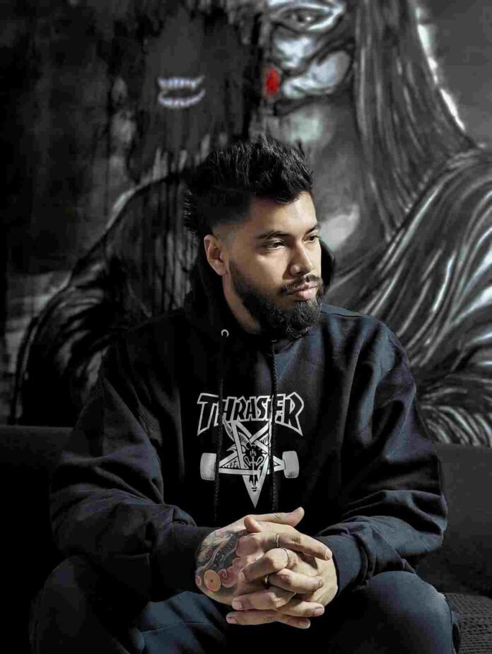 Visual artist Santanu Hazarika designs his first ever mehendi art design for sitarist Rishabh Rikhiram Sharma