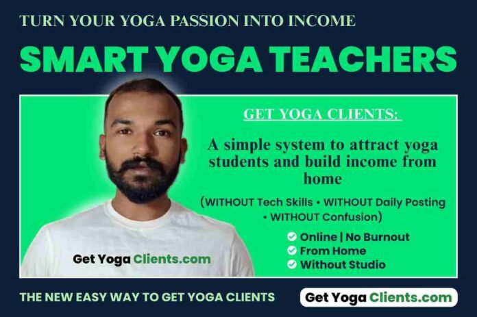 yoga teachers income India, online yoga business, earn from yoga online, yoga marketing strategy, digital yoga clients, yoga income growth