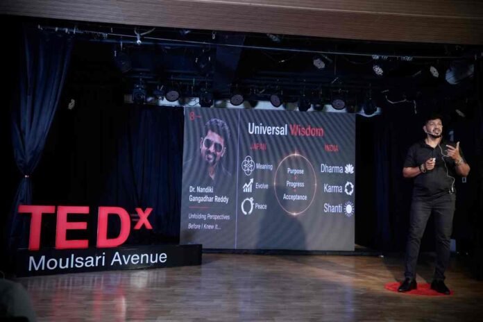 Dr Nandiki Gangadhar Reddy, TEDx speaker, TEDx Moulsari Avenue, IKIGAI, KAIZEN, WABI-SABI, personal growth, entrepreneurship