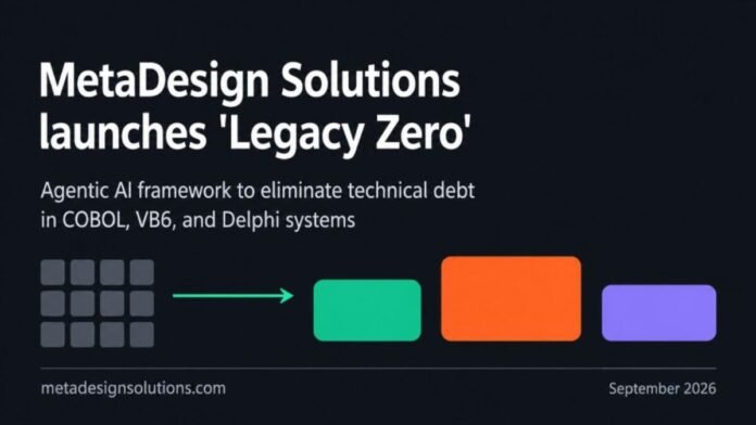 MetaDesign Solutions Legacy Zero autonomous agentic AI framework modernizing COBOL, VB6, and Delphi code into cloud microservices