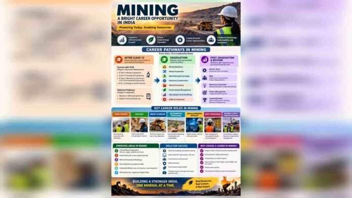 mining careers in India, mining engineering careers, mining jobs in India, mining courses after Class 12, career options after graduation, geology career opportunities, mining industry growth, mineral exploration, critical minerals India, smart mining technology, sustainable mining, mineral processing, mining automation, environmental management, mining education, career guidance India, Dr Poonam Sahnan, Lloyds Infinite Foundation